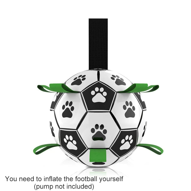 Dog Toys Interactive Pet Football Toys with Grab Tabs Dog Outdoor training Soccer Pet Bite Chew Balls for Dog accessories